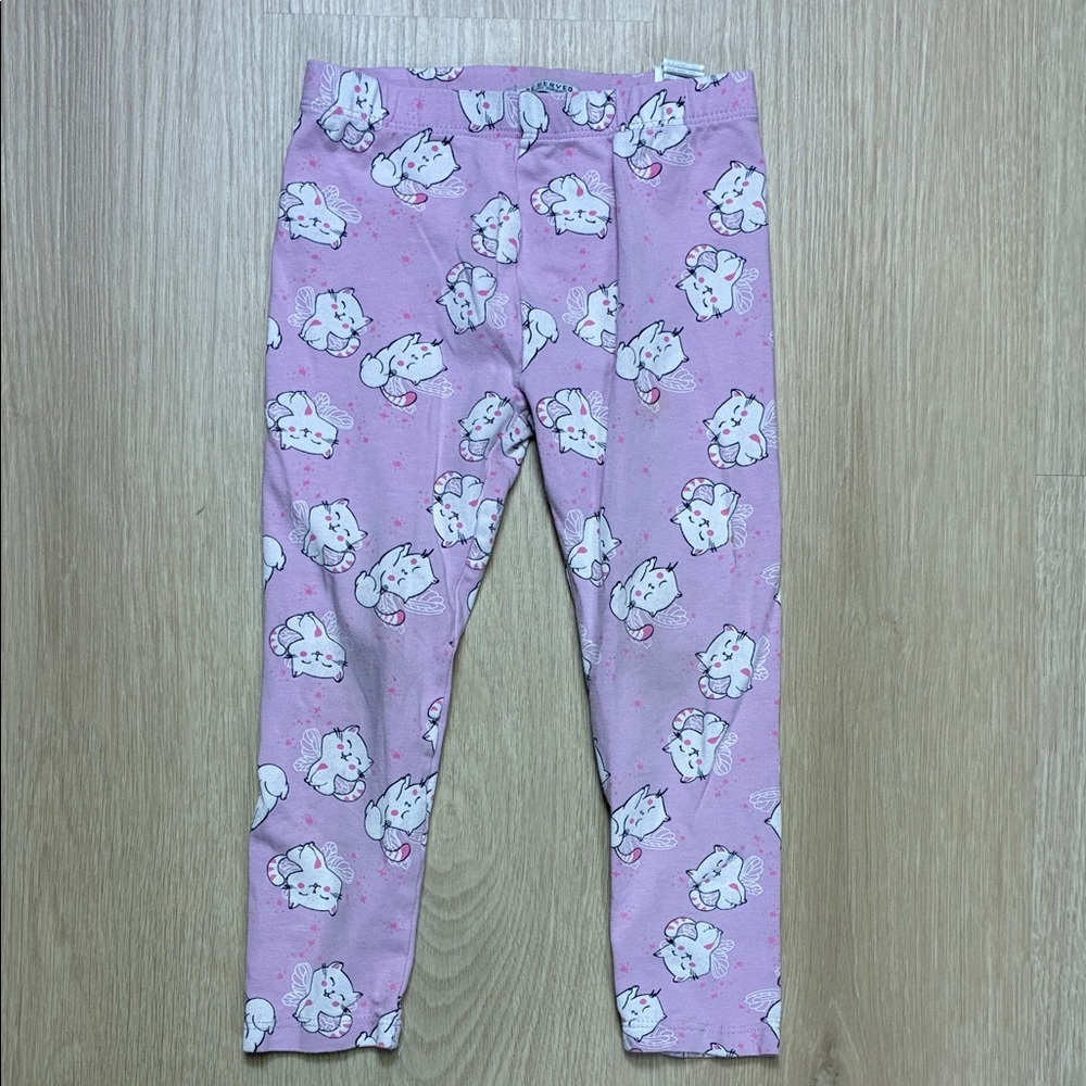 Reserved Pink-Purple Leggings with Cat Design 2/3T